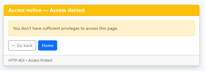 Access Denied example