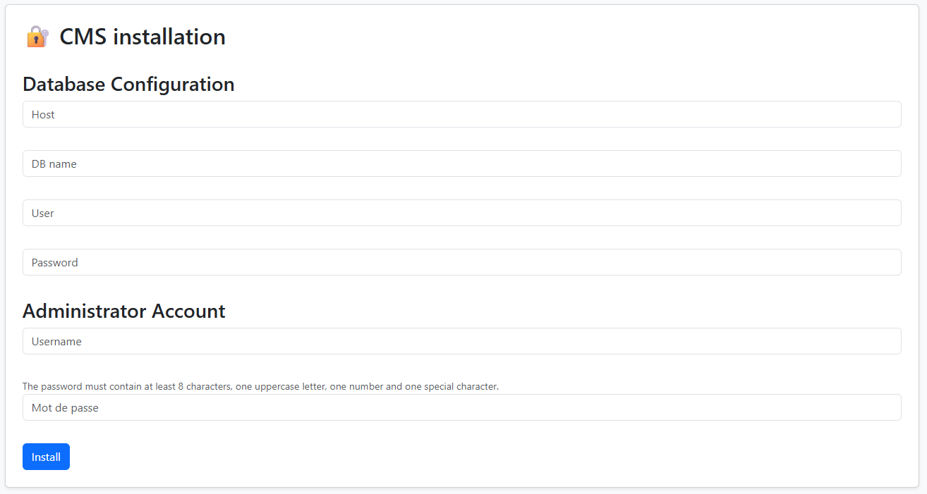 Install AdminPanel