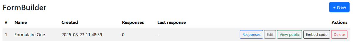 Responses inbox
